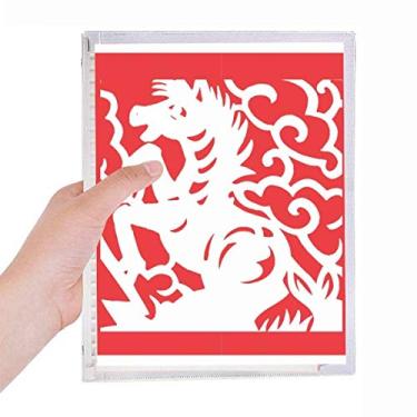 Imagem de Caderno de papel com estampa de cavalo, chinês, zodíaco, folha solta, recarregável, diário de papelaria