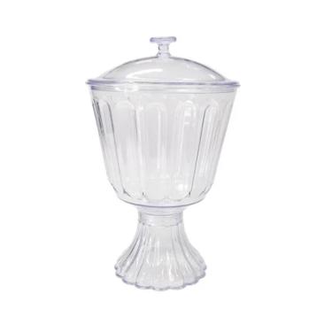 Imagem de Taça Vaso Confeiteiro 1250ml Com Tampa Cor Cristal Cod 1172 - Lsc Toys