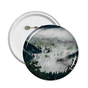 Imagem de Nuvens Ciência Florestal Natureza Cenário Pinos Emblema Botão Decoração Acessório 5 peças