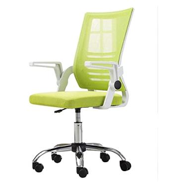 Imagem de Cadeira de escritório Cadeira de computador Cadeira giratória Cadeira de escritório Cadeira de trabalho Cadeira de mesa de estudante de escritório com assento de polia (cor: verde) needed