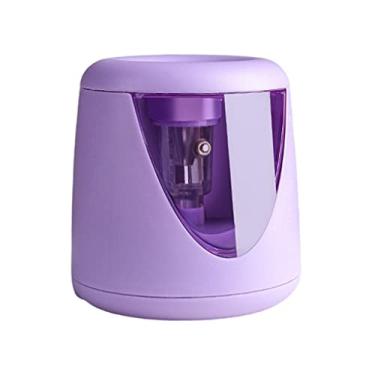 Imagem de Apontador de Lápis Elétrico, Apontador de Lápis Por Bateria Resistente para Escritório em Sala , USB + bateria roxa