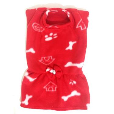 Imagem de Vestido De Inverno Soft Para Cachorro Vermelha Tamanho G - Nica Pet