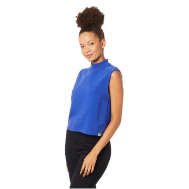 Imagem de Cropped Moletom Color, Reversa, Feminino, Azul Royal, P