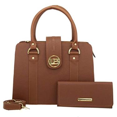 Imagem de KIT BOLSA C/DIVISÓRIA E ALÇA TRANSVERSAL E CARTEIRA FEMININA MEGA PROMOCAO ! (MARROM)