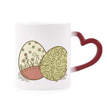 Imagem de Caneca de grés que muda de cor vermelha para festivais de religião da Páscoa