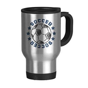Imagem de Caneca de viagem de futebol americano, esportes, desenho de viagem, tampa flip, copo de carro copo térmico