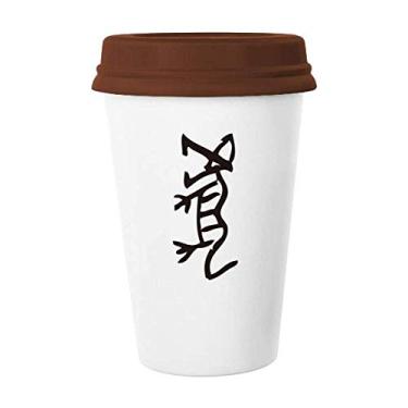 Imagem de Caneca de cerâmica Bones Inscriptions do Zodíaco Chinês Caneca de café Copo de cerâmica