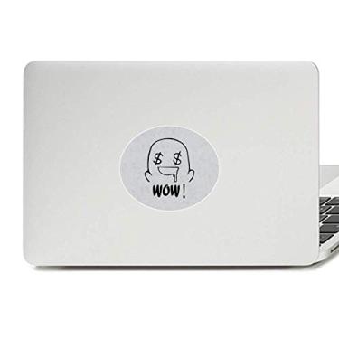 Imagem de Adesivo de notebook com emblema de vinil com estampa de chat Happy Black Greedy