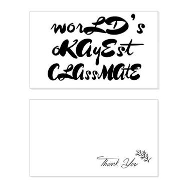 Imagem de World's Okayest Class smate temporada de formatura cartão de agradecimento aniversário aniversário saudação casamento agradecimento