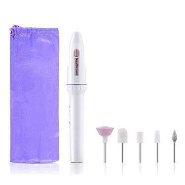 Imagem de Sunbaca Conjunto de mini furadeira elétrica de unhas Caneta para máquina de polimento de peça de mão Máquina de broca de unhas portátil Manicure Polidor de unhas Esmerilhadeira Remoção de pele morta