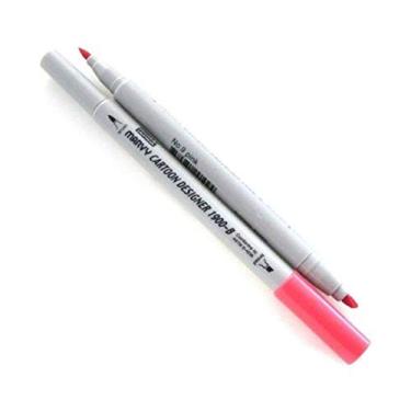 Imagem de Caneta Marcador Artístico Marvy Uchida Cartoon Designer Ponta Dupla no. 09 Pink 1900-B