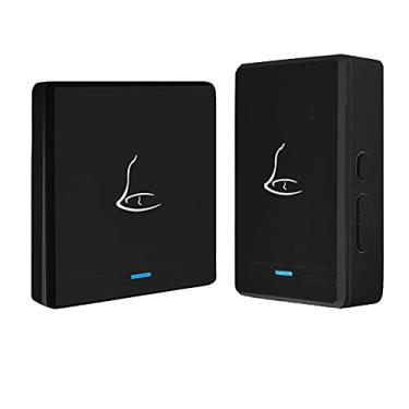 Imagem de KMV Campainha branca sem fio Campainha à prova d'água Kit-A260(preto)