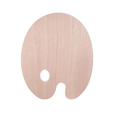 Imagem de Fancyes Paleta de tinta para madeira, ferramenta de paleta de pintura, faça você mesmo, desenho, tinta, cor, bandeja de, paletes de tinta, Oval 24x30cm