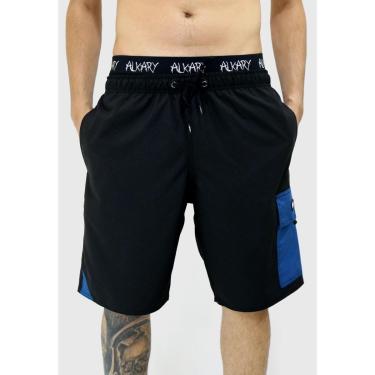 Imagem de Shorts Elástico Alkary Cargo  e Azul-Masculino