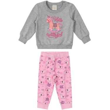 Imagem de CONJUNTO INFANTIL FEMININO MOLETOM CARINHOSO CAVALINHO REF: 1000092332  1/3-Feminino