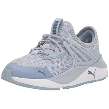 Imagem de PUMA Tênis infantil unissex Pacer Future de malha sem cadarço, Azul, neblina, branco-china, azul, 5 Toddler