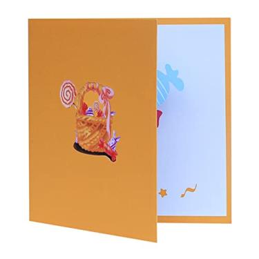 Imagem de 3D para caixa de doces pintada colorida cartão de felicitações surpresa misteriosa para crianças, meninas, meninos, festival, cartão de doces
