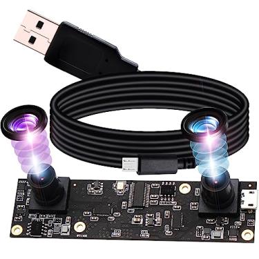 Imagem de ELP Câmera USB 1080p 2 megapixels lente dupla 3D estéreo VR câmera HD OTG UVC Plug and Play USB 2.0 módulo de câmera webcam de vídeo para Android, linux, Windows, Mac