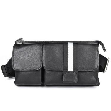 Imagem de Mochila de ombro de couro legítimo, bolsa casual, bolsa de cintura, bolsa transversal, bolsa de ombro, a