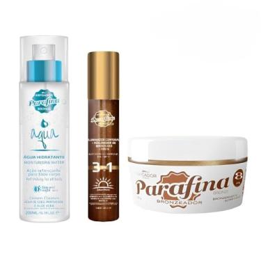 Imagem de Kit Parafina Bronze Fps8 + Solar Shine 3em1 +aqua Hidratante