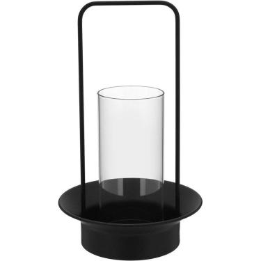 Imagem de Castiçal Porta Vela Metal 32x19x19cm Preto