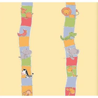 Imagem de Papel de Parede Safari Friends Infantil Colorido SF6207
