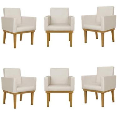 Imagem de Kit 06 Cadeiras Decorativa Reforçada Oferta Balaqui material sintético