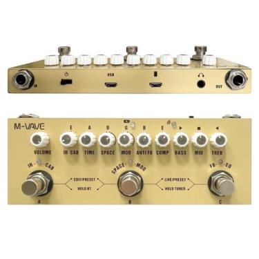 Imagem de Pedaleira De Efeito Para Acústica M-vave Cube-baby Ac Creme  Processad