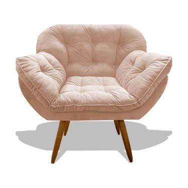 Imagem de Poltrona Miami Cadeira Robusta Pés Palitos Fibra Silicone Sala De Esta