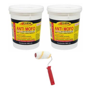 Imagem de Kit 2 Und Anti Mofo Preventivo 900ml Allchem + Rolo 9cm