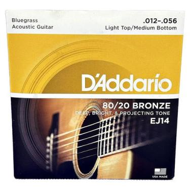 Imagem de Encordoamento DAddario Violão EJ14 Profissional Tensão 012 Bronze - D'