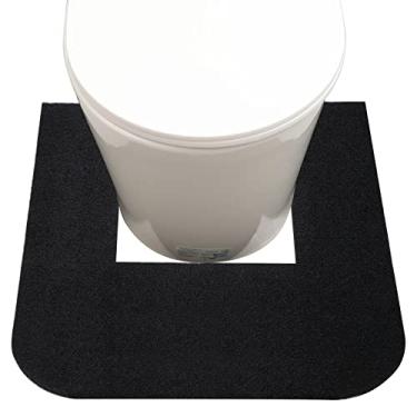 Imagem de Nuanchu 4 peças de tapetes de cômoda para eliminar odores de mictório, almofadas de xixi, tapete de banheiro urina para banheiro, piso de banheiro, preto, cinza