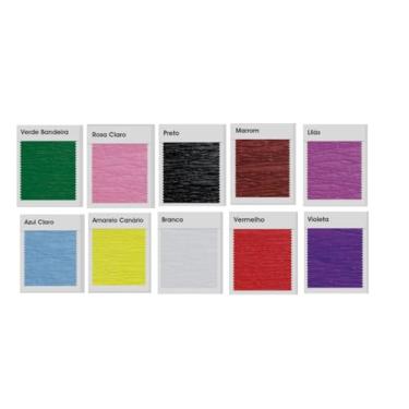 Imagem de Kit Papel Crepom 48 Cm X 2 M Embalagem Com 10 Unidades Com Cores Variadas