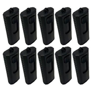 Imagem de 10 Carimbos Automaticos Pocket Stilo 20 - Sem Gravação, Preto