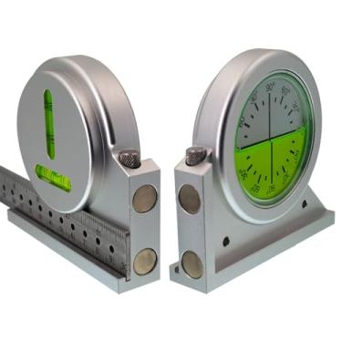Imagem de Instrumento de medição de ângulo, inclinômetro, inclinômetro de medição de ângulo, defletômetro com nível magnético em forma de T, régua de linha de madeira (estilo de 100 mm)