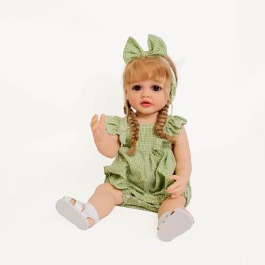 Imagem de Bebe Reborn Menina Boneca Helena Loira 100silicone - PRO BABY