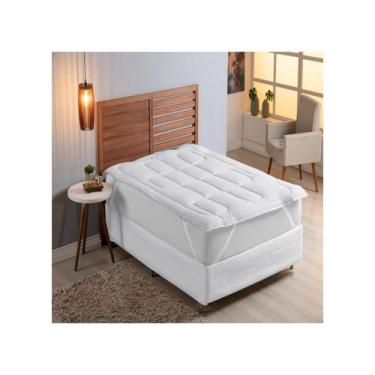 Imagem de Protetor de Colchão Solteiro Box Pillow Top Capa Acolchoada Colchonete