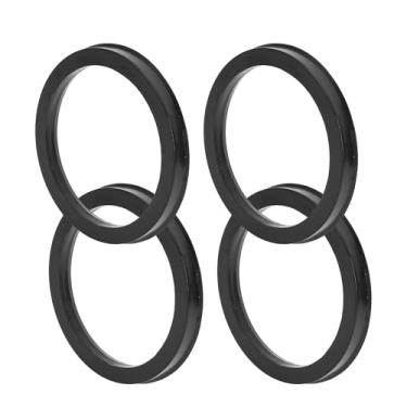 Imagem de TUCKBOLD Anéis centralizados no cubo da roda do carro Rodas duráveis Eixo central amortecedor Hubrings preto 4 peças OD 106,1 mm para ID 87,1 mm policarbonato