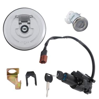 Imagem de munirater Conjunto de chaves de substituição de tampa de gás combustível de bloqueio de interruptor de ignição para CBR500R CB500F CB500X 2013-2018