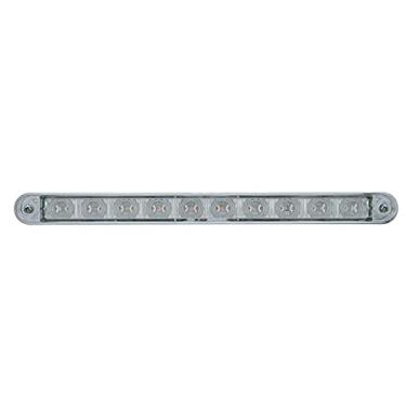 Imagem de United Pacific 10 LED 22,86 cm barra de luz de seta com bisel – LED âmbar/lente transparente