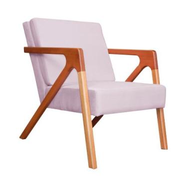 Imagem de Poltrona  Decorativa monalisa belo tok - veludo Rose