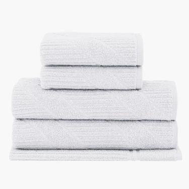 Imagem de Jogo Toalha Banho 5 Peças Jazz Extra Soft Branco Buddemeyer