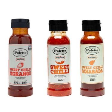 Imagem de Kit 3 Molho Morango Goiabada Pimenta Biquinho - Poletto