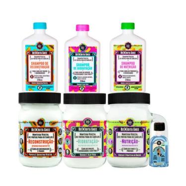 Imagem de Kit Lola Cronograma Bemdita Ghee 3x Sh + 3x Masc 350ml + Danos Vorazes