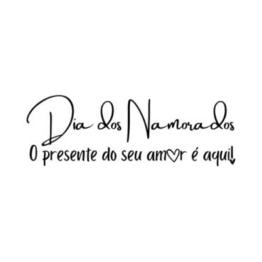 Imagem de Adesivo Vinil Vitrine Namorados Texto 120cm x 42cm - Nicolados, Dourad