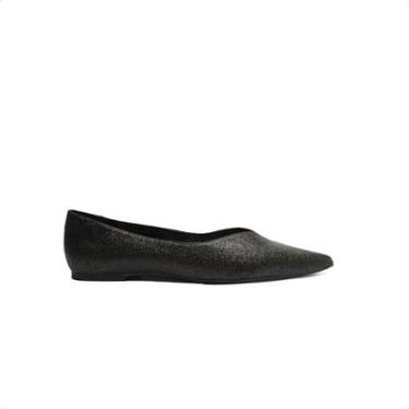 Imagem de Sapatilha Arezzo Glitter Glamour Bico Fino Feminina-Feminino