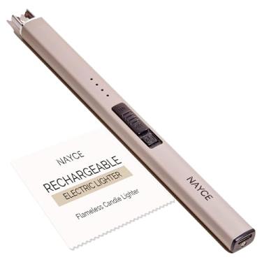 Imagem de Nayce Isqueiro Elétrico - Vela Recarregável Usb-C, Fósforos Eletrônicos, Alternativa Para Isqueiros De Cozinha, Camping, Design Amigável, Presentes Exclusivos Mulheres, Misty Harbor