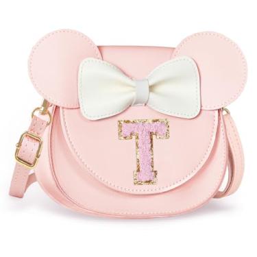Imagem de Aganmi Linda bolsa tiracolo para meninas 2, 3, 4, 5, 6, 7, 8 anos, presente de aniversário, carteira infantil, rosa, 7.1*6.7*3.1in (18*17*8cm), T