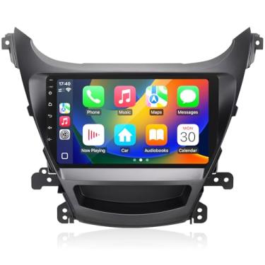 Imagem de Crownyu Rádio Elantra 2014 2015 2016 compatível com rádio Carplay sem fio Android Auto Car Stereo Upgrade Bluetooth Navegação GPS 1280 x 720 tela sensível ao toque FM WiFi Media Player Backup unidade