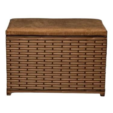 Imagem de Puff Baú de Brinquedos Infantil 100L – Bau Organizador de Brinquedos com Assento Suede em Fibra Sintética(ARGILA/MARROM)